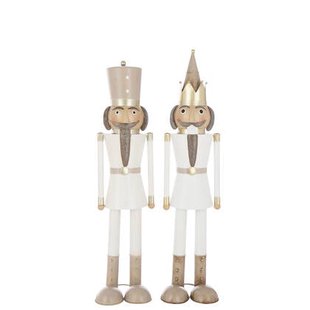 J-Line figuur Notenkraker Snor - metaal - mix - large - 2 st