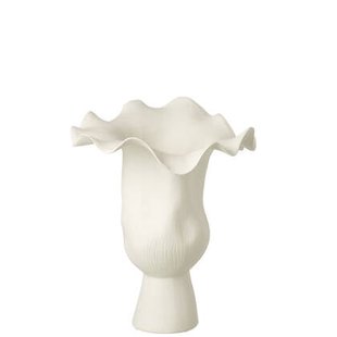 J-Line vaas Helix - wit - keramiek
