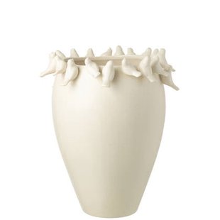 J-Line vaas Budgie - keramiek - wit - large