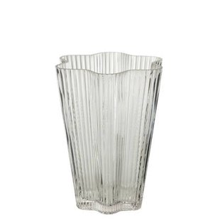 J-Line vaas Clara - glas - transparant - small - Ø 15 cm