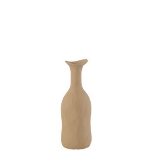 J-Line vaas Agra - aluminium - beige - small - 31.5 cm hoog