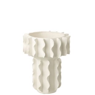 J-Line vaas Helix - wit - large - keramiek
