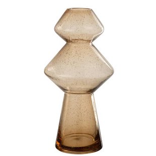 J-Line vaas Carol - glas - caramel