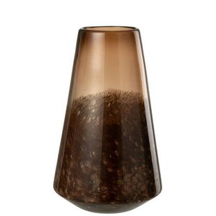 J-Line vaas Kegel - glas - donkerbruin - large - 36.5 cm hoog