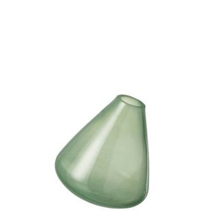 J-Line vaas Topaz - glas - groen - 13.5 cm hoog