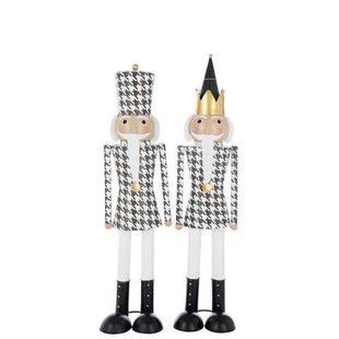 J-Line figuur Notenkraker Snor - metaal - mix - large - 2 st