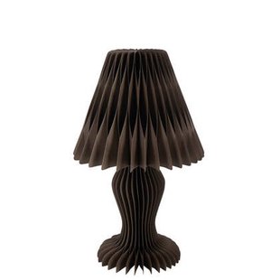 J-Line lampenkap Vintage Vouwbaar - papier - donkerbruin