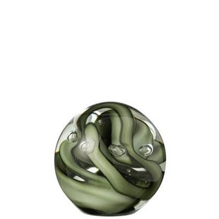 J-Line presse-papier Tornado Rond - glas - transparant|bruin