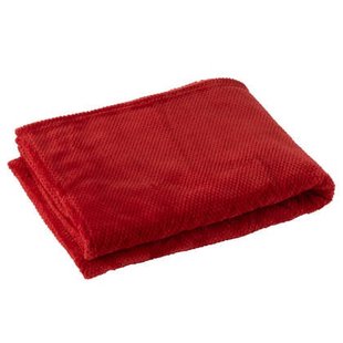 J-Line deken Snuggle - polyester - rood
