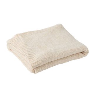 J-Line deken Chenille - polyester - ecru