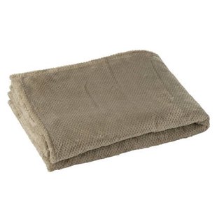 J-Line plaid Snuggle - polyester - grijs