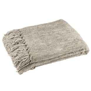 J-Line deken Chenille - polyester - groen