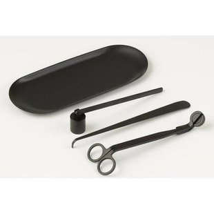 J-Line kaarsendief Candle Kit - ijzer - zwart