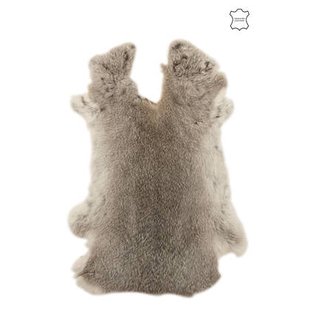 J-Line konijnenvel - imtatiebont - grijs