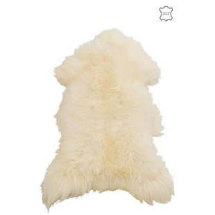 J-Line tapijt Lang Schapenvel - pels - wit