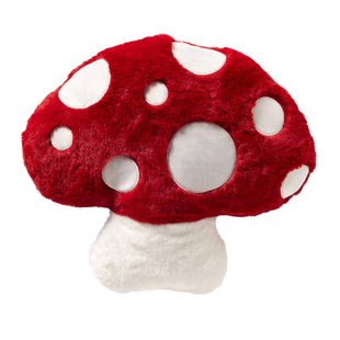 AMANITA - sierkussen 46x42 cm - paddenstoel - Tango Red - rood, wit