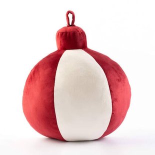 JINGLE BELL sierkussen - 26x30 cm - kerstbal - Scooter - rood