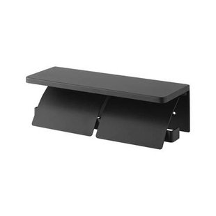 Yamazaki Tower Toiletrolhouder dubbel wandmontage - Zwart