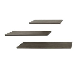 Giga Meubel - Wandplank Brons Metaal - Set van 3 - 120x20x3cm - Ferro