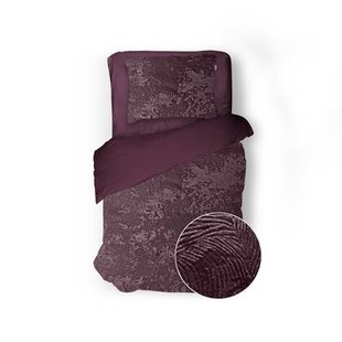 Eleganzzz Dekbedovertrek 3D Embossed Velvet Wave - bordeaux