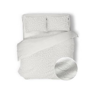 Eleganzzz Dekbedovertrek Micro Mink Leopard - off white