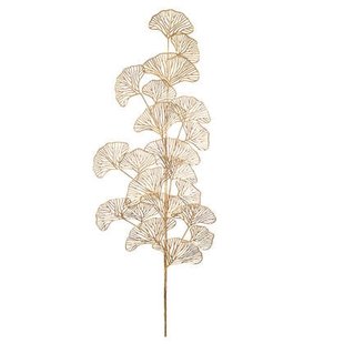 Fleurdirect Kunsttak Ginkgo - Goud - Kunststof - 0x120x0cm (BxHxD)