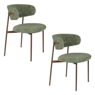 Housecraft Living Claes Eetkamerstoelen Gemêleerd Groen - Set van 2