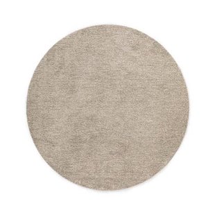 Tapeso Wasbaar vloerkleed rond - Softwash zandkleur - 80 cm