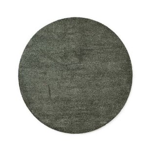 Tapeso Wasbaar vloerkleed rond - Fresh groen - 160 cm