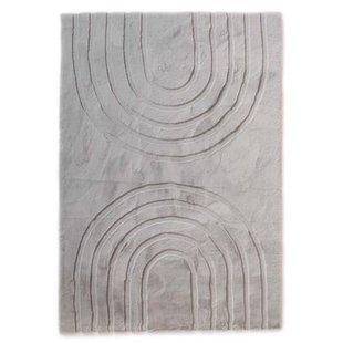 Tapeso Fluffy vloerkleed - Carvy lichtgrijs - 200x290 cm