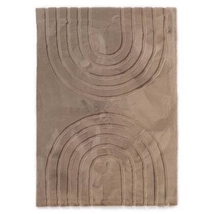 Tapeso Fluffy vloerkleed - Carvy taupe - 230x330 cm