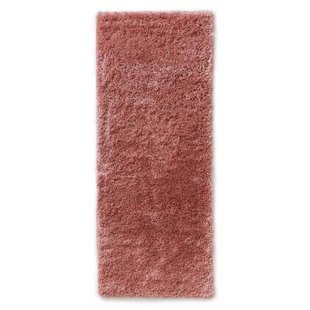 Tapeso Hoogpolige loper - Cozy Shaggy roze - 80x300 cm