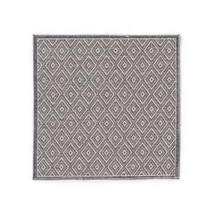 Boho&me Vierkant buitenkleed ruiten - Sunny Gem grijs - 100x100 cm