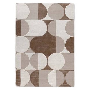 Nordic Weavers Retro vloerkleed - Summit Circles beige - 80x150 cm