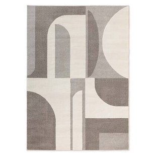 Nordic Weavers Japandi vloerkleed - Ridge Nevi crème|grijs - 80x150 cm