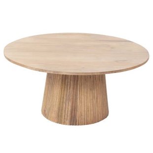 Giga Meubel - Salontafel Rond Naturel Hout - 80x80x38cm - Salvador