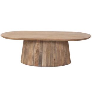 Giga Meubel - Salontafel Ovaal Naturel Hout - 120x60x38cm - Salvador