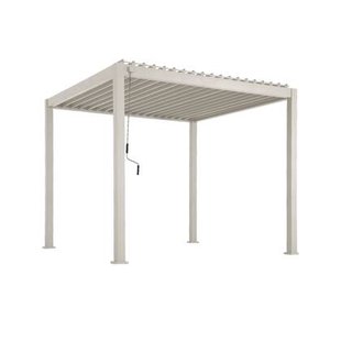 sweeek - Pergola met lamellendak, 3x3m, verstelbare lamellen V2