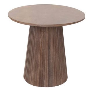 Giga Meubel - Bijzettafel Salvador Donkerbruin Rond 50cm