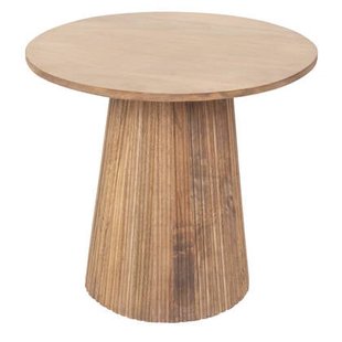 Giga Meubel - Bijzettafel Rond Naturel Hout - 50x50x46cm - Salvador