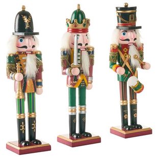 Beliani-LJUSNAN-Decoratief figuur set van 3-Donkergroen-Dennenhout