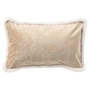 Alpes - Kerst kussenhoezen - 30x50 cm, wit