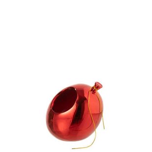 J-Line bloempot Ballon - keramiek - rood - small