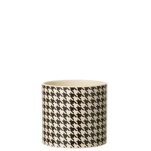 J-Line bloempot Pie-Pou wit|zwart - large - keramiek