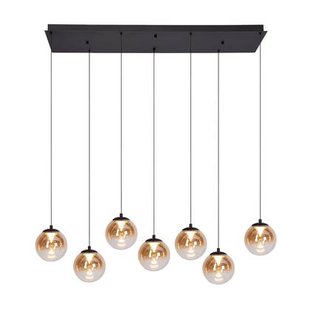 Atmooz Monza 7 Hanglamp - Zwart - 120x40cm - Glas - 7x LED