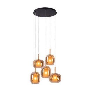 Atmooz Ruzafa Hanglamp - Zwart - Ø55cm - Amber Glas - G9