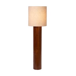 Atmooz Flores XL Vloerlamp - Teak|Linnen - Ø38x135cm - E27