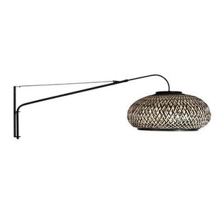 Steinhauer - wandlamp - Elegant Classy - zwart - bamboe metaal - E27