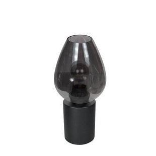 Steinhauer - tafellamp - Bloeba - zwart - glas metaal - Ø 15cm - E27