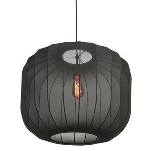 Anne Light & Home Hanglamp Sable Zwart Linnen Ø 55 cm